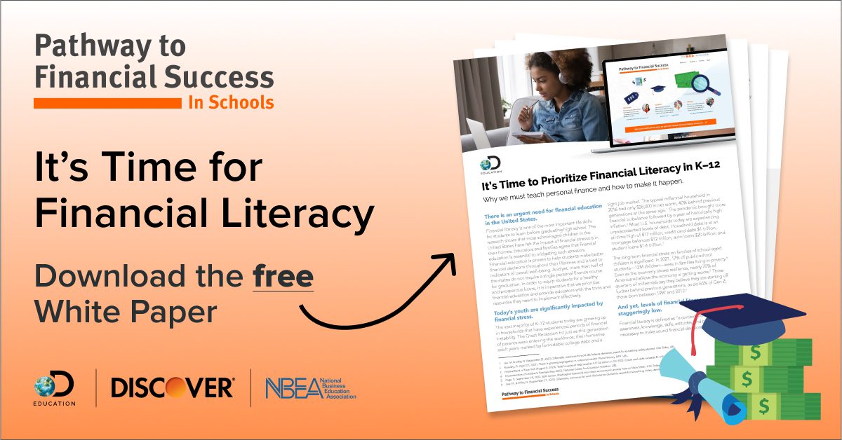 New Research and Engaging Content About the Critical Need for Financial Literacy Resources Available at No Cost to Educators from Discovery Education and Discover