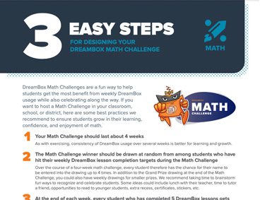 dreambox activity center Self Serve Math Challenge Resource