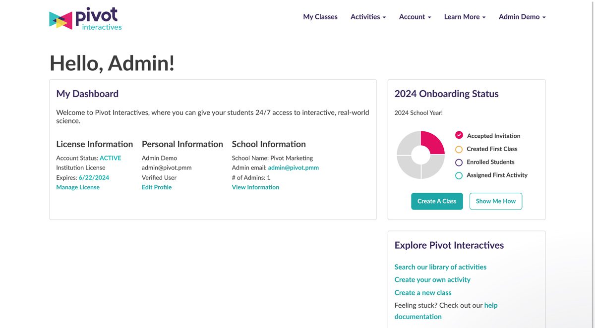 pivot dashboard