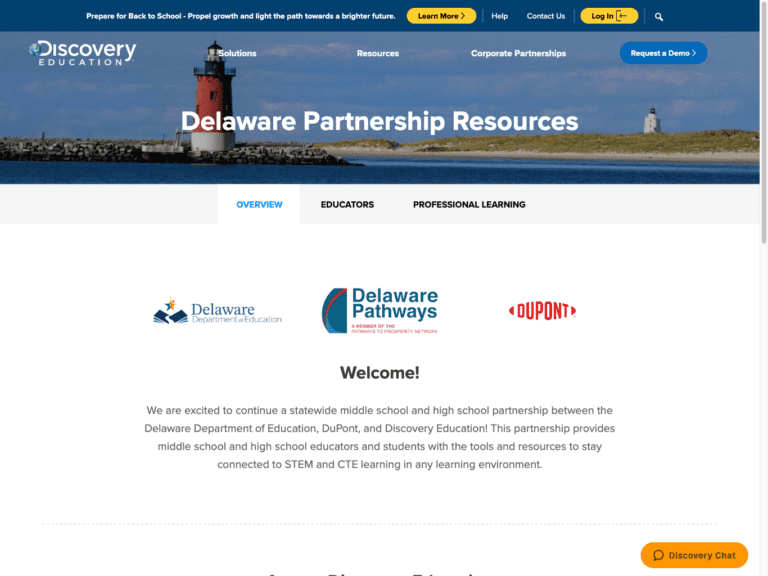 Delaware Partnership Resources Discovery Education