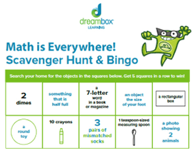 dreambox activity center Scavenger Hunt Bingo