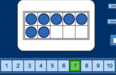 dreambox teacher tools Number Sense and Equivalence Numbers to Ten on the TenFrame