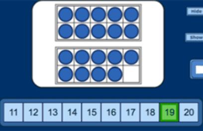 dreambox teacher tools Number Sense and Equivalence Numbers to Twenty on the TenFrame