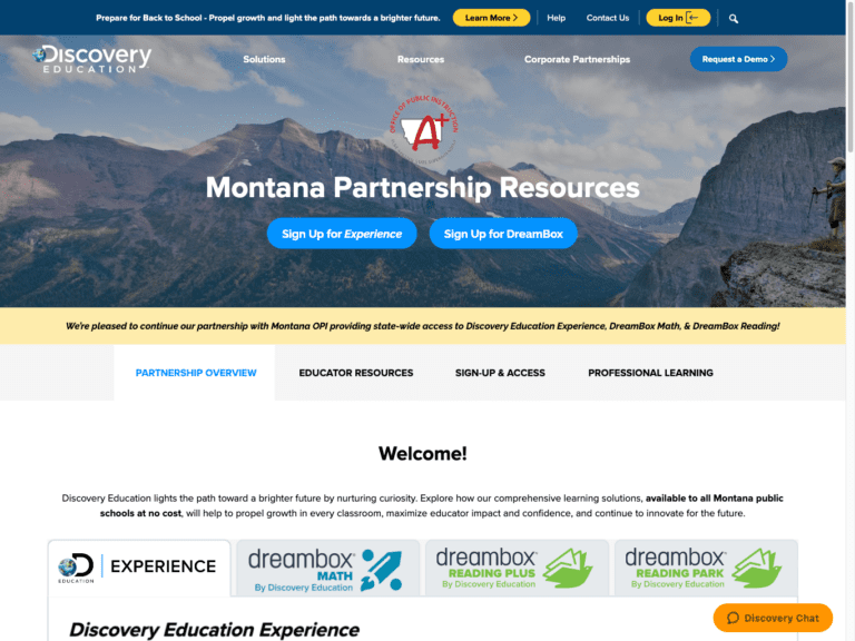 Montana Partnership Resources Discovery Education