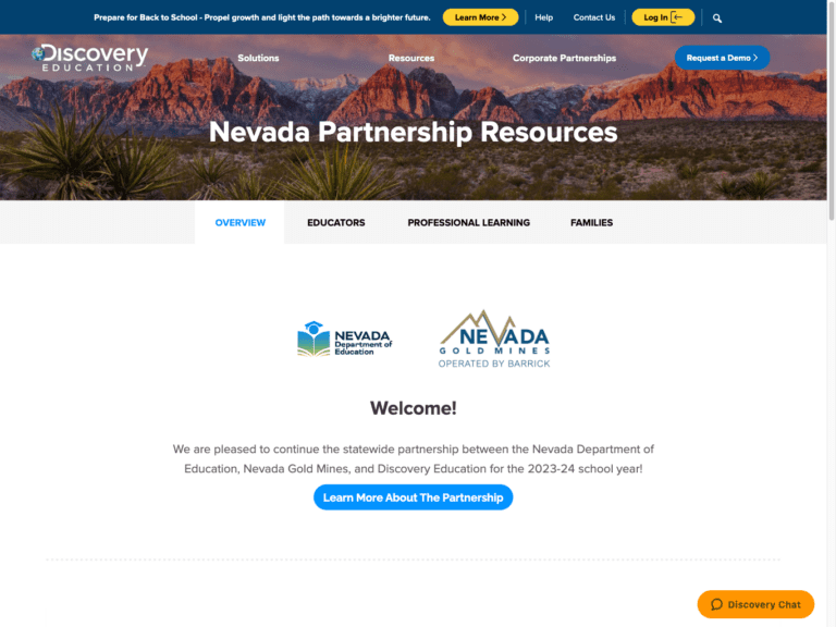 Nevada Partnership Resources Discovery Education